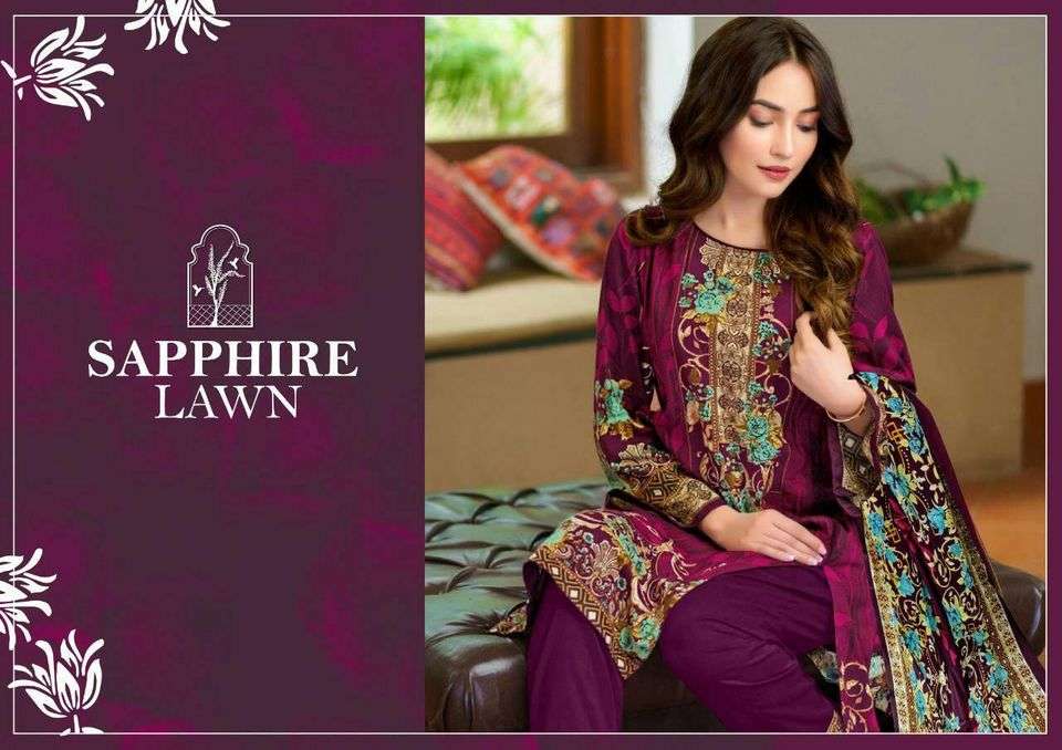 SAPPHIRE LAWN - MARIYA B LAWN Collection